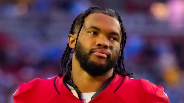 Cardinals quarterback Kyler Murray reacts to losing to the Chargers.